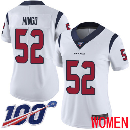 Houston Texans Limited White Women Barkevious Mingo Road Jersey NFL Football #52 100th Season Vapor Untouchable